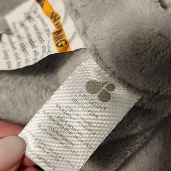 Gray baby blanket Hello owl Just Born - Picture 3 of 4